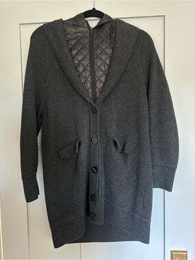 ICICLE Wool Hooded Layered Knit Coat Cardigan Jacket Size 120/84Y